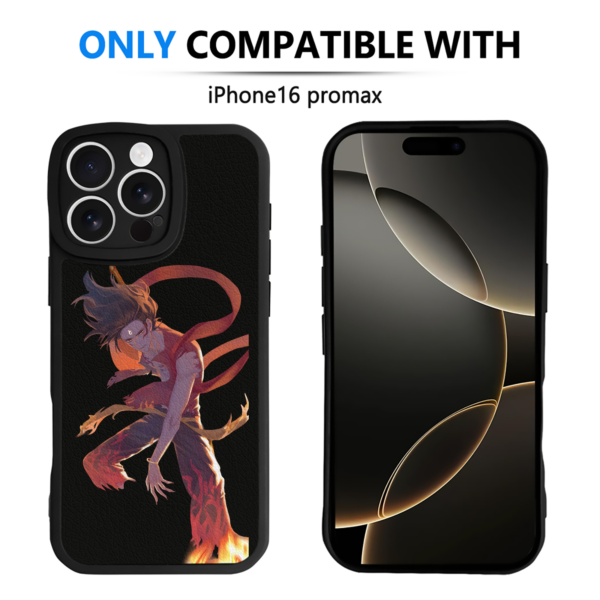 （画像用） Ne Zha 2 ナタ 魔童の大暴れ 【iPhone 16シリーズ対応】シリコンスマホケース（レザー調） 材質：シリコン